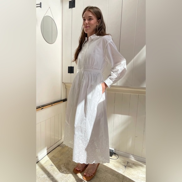 Ulla Johnson Dresses & Skirts - ULLA JOHNSON Adette tie-detailed broderie anglaise eyelet cotton midi dress